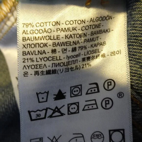 Levi's Premium Series Denim Jacket Trucker Big E Size Small Blue - Picture 8 of 9